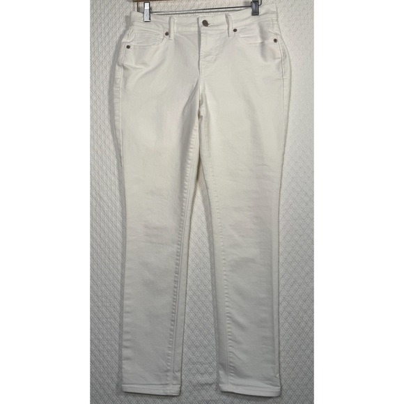 Old Navy Denim - Old Navy Womens Jeans Curvy Straight Size 4 30x29.5 Mid-Rise Stretch White Ankle